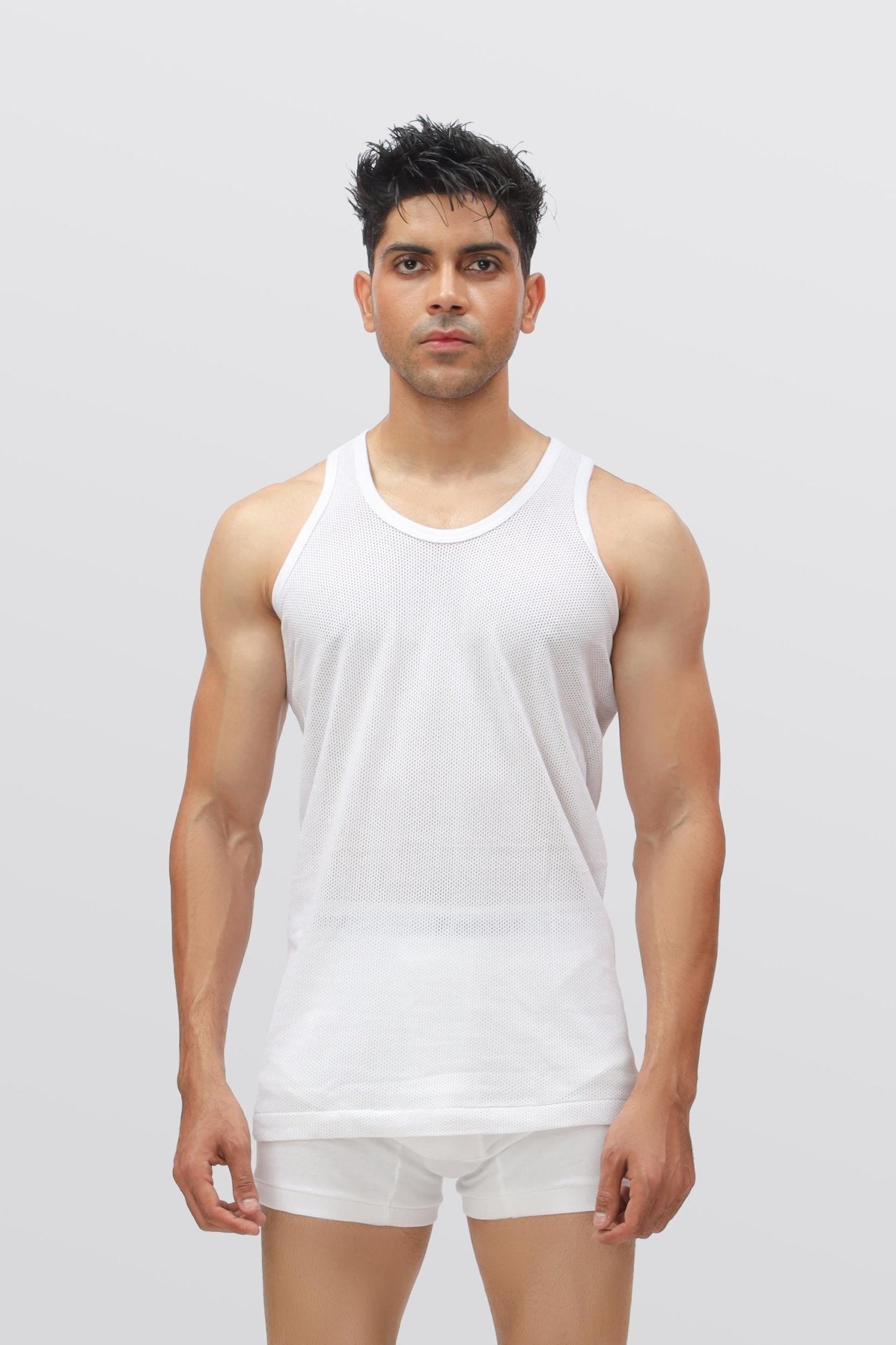 Men's Net Sando Vest - Famer Knitwear